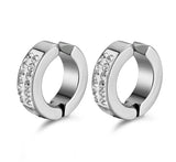 Buy Orb & Gravel Clip On Gem Hoop - Silver in Pakistan