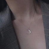 Buy Orb & Gravel Cresent Sterling Silver Necklace in Pakistan