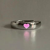 Buy Orb & Gravel Glow In Dark Heart Ring Pink in Pakistan