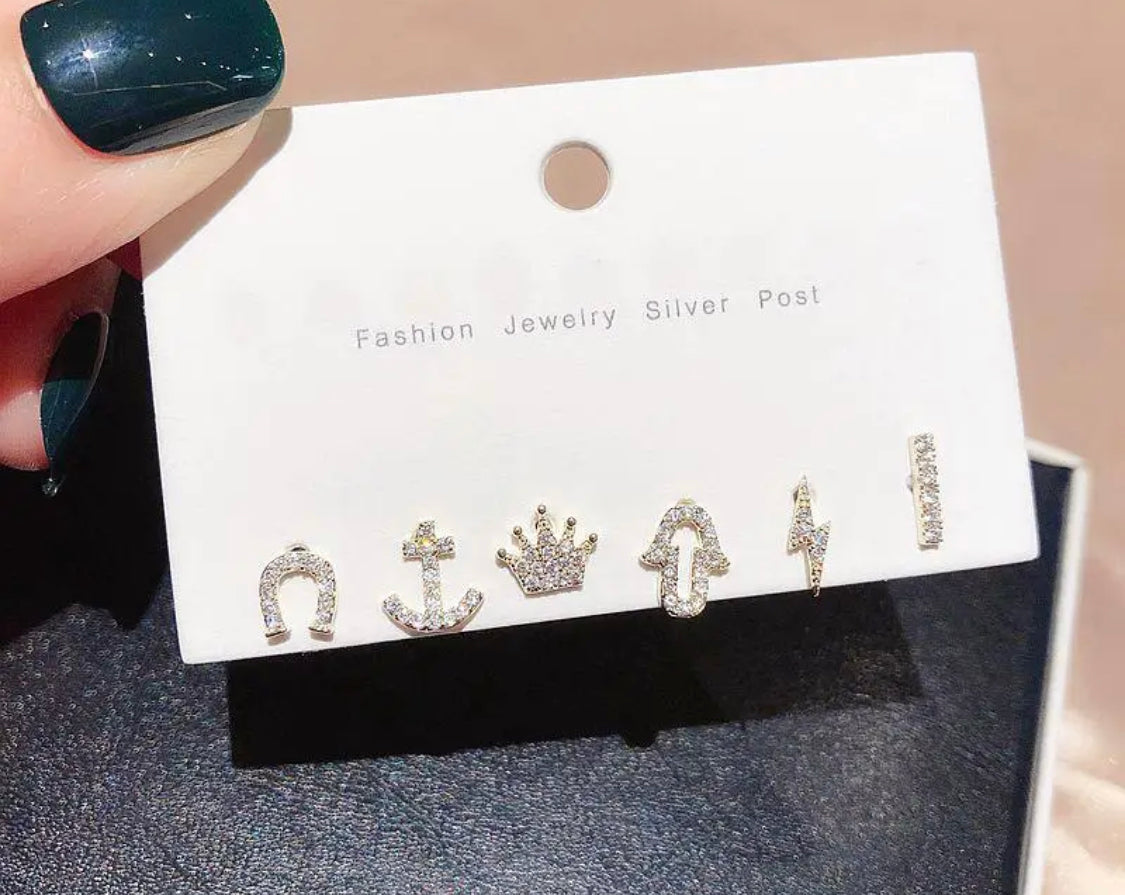 Buy Orb & Gravel S925 Minimalist Multipiercings Stud Set in Pakistan