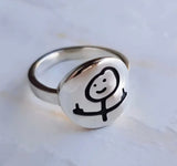 Buy Orb & Gravel Doodle Disc Ring - Size US7 in Pakistan