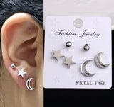 Buy Orb & Gravel Silver Minimalist Stud Set in Pakistan