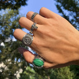 Buy Orb & Gravel Revival Green Gem Unisex Ringset in Pakistan