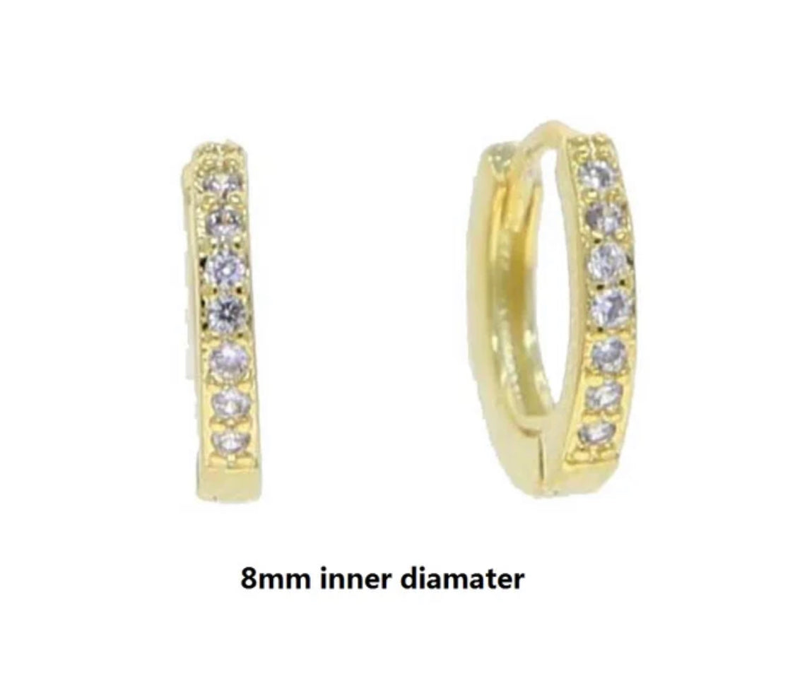 Buy Orb & Gravel 8mm Gem Hoop Gold in Pakistan