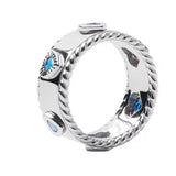Buy Orb & Gravel Blue Gem Heart Silver Ring in Pakistan