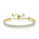 Buy Orb & Gravel 4mm Tennis Gem Bracelet - Gold in Pakistan