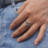 Buy Orb & Gravel Unisex Stainless Steel Ring - Skull Cross in Pakistan