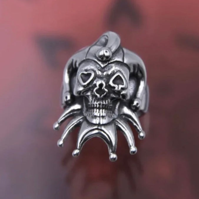 Buy Orb & Gravel Unisex Stainless Steel Skull Joker Ring in Pakistan