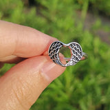 Buy Orb & Gravel Unisex Stainless Steel Thick Heart With Wings in Pakistan