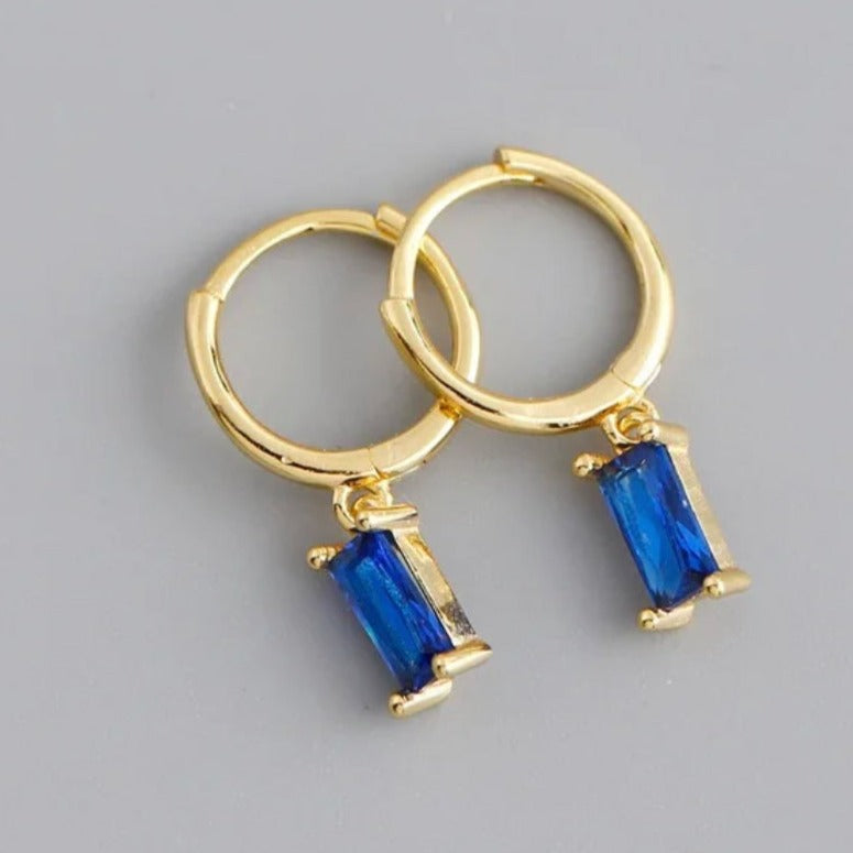 Buy Orb & Gravel S925 Blue Gem Huggie Hoop in Pakistan