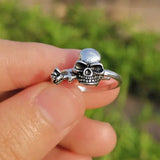 Buy Orb & Gravel Unisex Stainless Steel Ring - Skull Flower in Pakistan