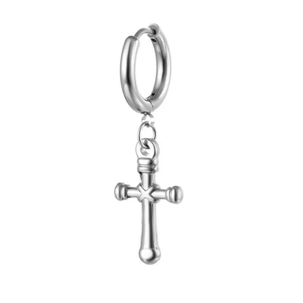 Buy Orb & Gravel 1 Pc Cross Piercing Hoop in Pakistan
