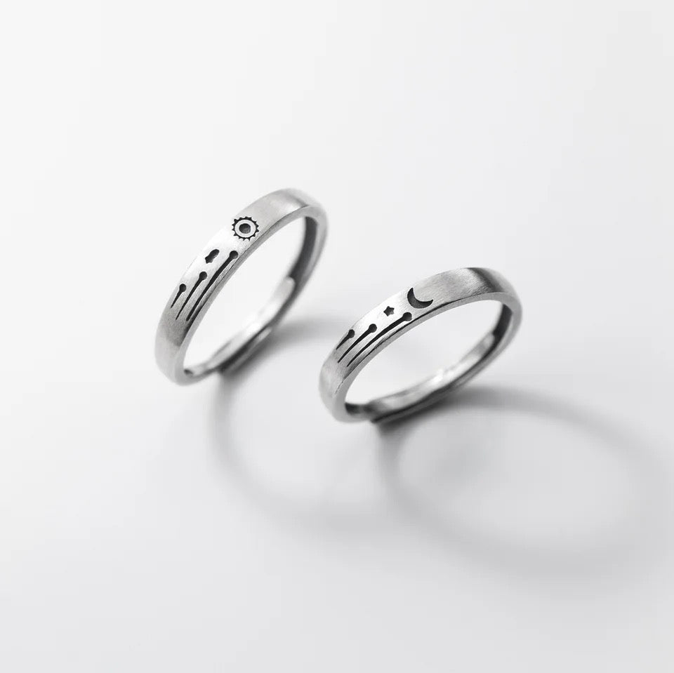 Buy Orb & Gravel Sun And Moon Couple Ringset in Pakistan