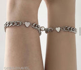 Buy Orb & Gravel Heart Magnet Couple Bracelet Set in Pakistan