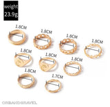 Buy Orb & Gravel Gold Exquisite Multiple Rings Set in Pakistan