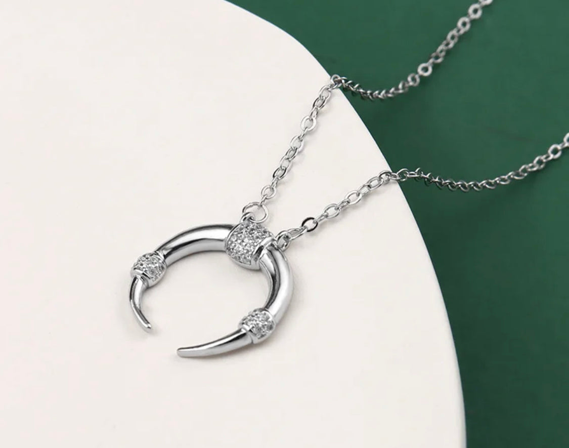 Buy Orb & Gravel S925 Gem Moon Necklace in Pakistan