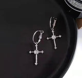 Buy Orb & Gravel Cross Gem Hoop Silver in Pakistan