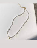 Buy Orb & Gravel Imitation Pearls Gold Necklace in Pakistan
