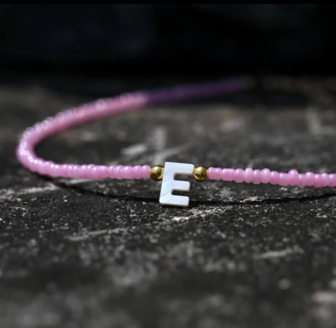 Buy Orb & Gravel Boho Pink Beads E Necklace in Pakistan