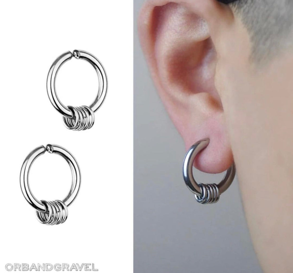 Buy Orb & Gravel Trendy Unisex Clip On Hoop in Pakistan