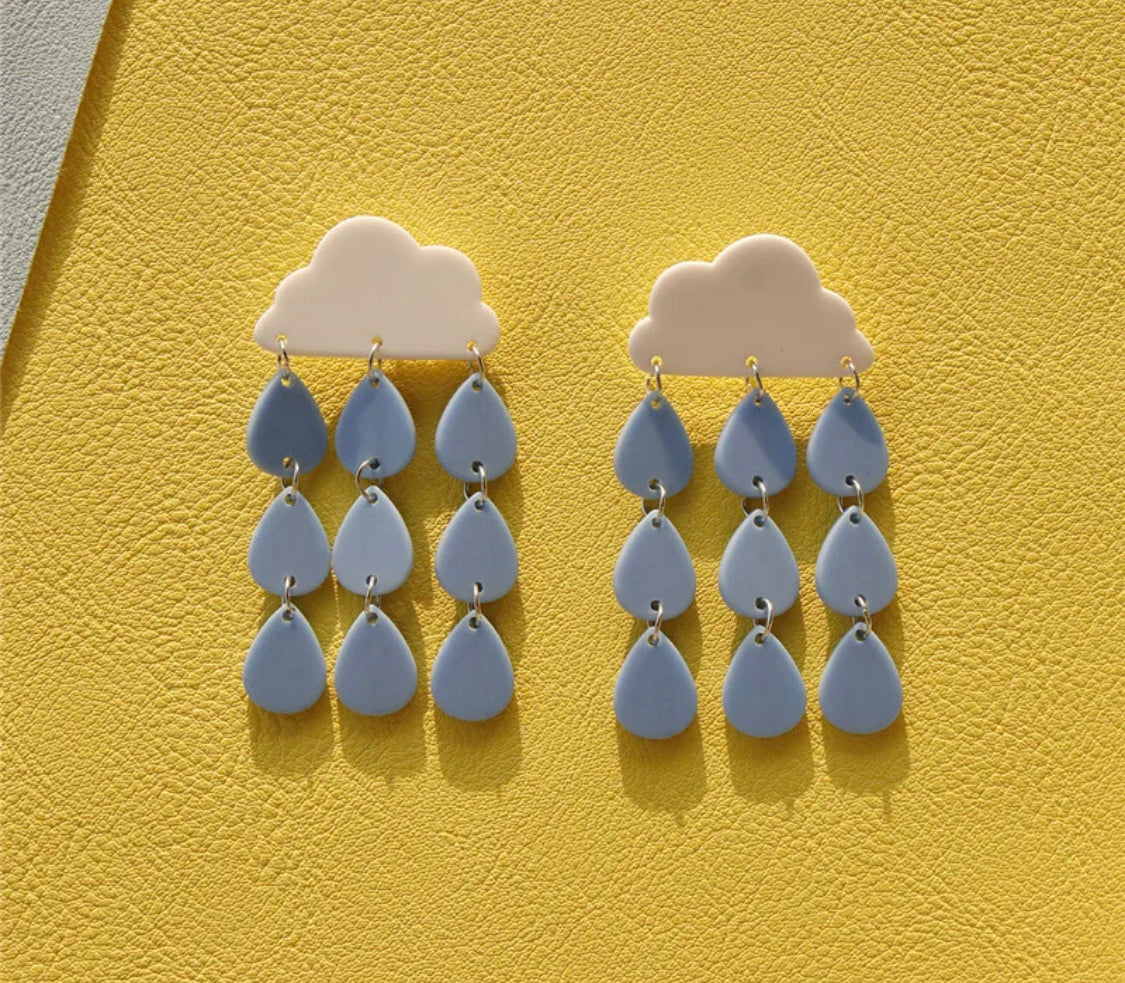 Buy Orb & Gravel Rain Clouds Aclyric Earrings in Pakistan