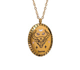 Buy Orb & Gravel 18k Gold Plated Taurus Necklace in Pakistan