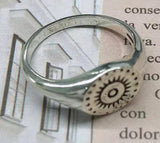 Buy Orb & Gravel Thin Signet Sun Silver Ring in Pakistan