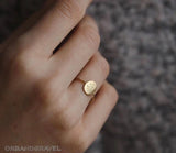 Buy Orb & Gravel Flower Engraved 18k Gold Plated Ring in Pakistan