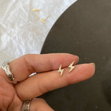 Buy Orb & Gravel Gem Lightning Bolt Studs Gold in Pakistan
