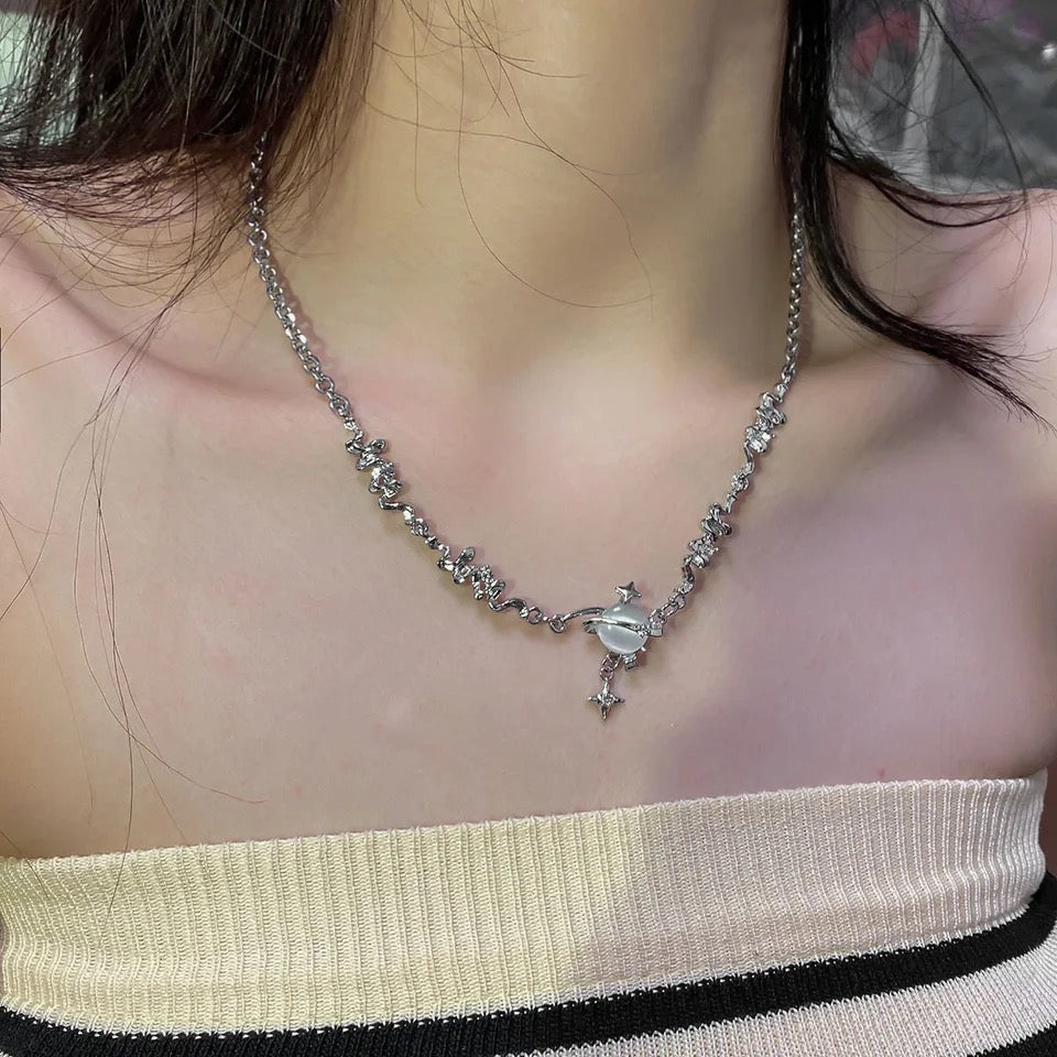 Buy Orb & Gravel Luxury Saturn Moonstone Chain in Pakistan