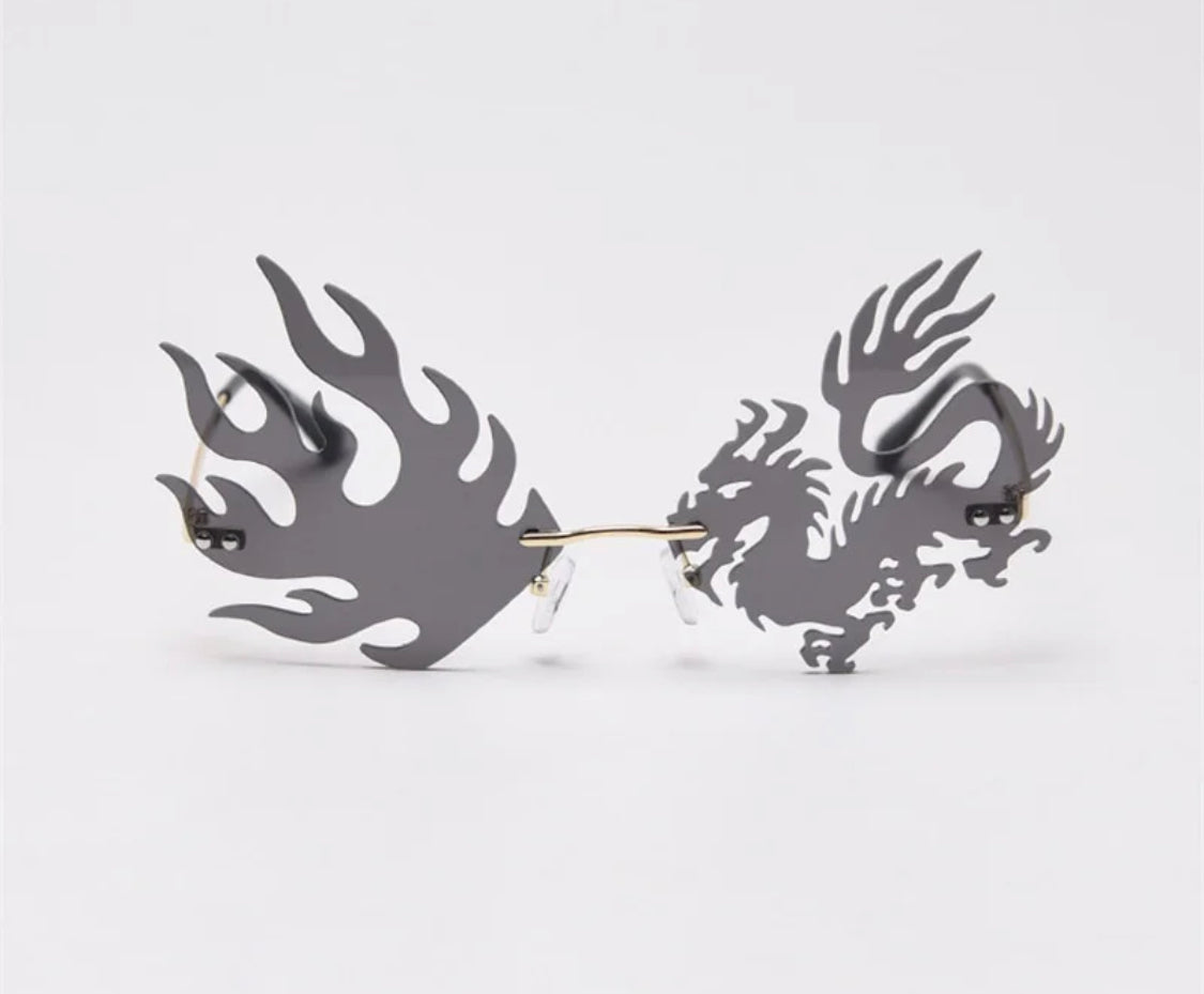 Buy Orb & Gravel Dragon Fire Unisex Sunglasses Black in Pakistan