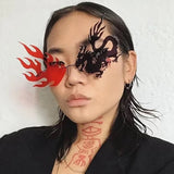 Buy Orb & Gravel Dragon Fire Unisex Sunglasses Red & Black in Pakistan