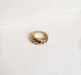 Buy Orb & Gravel Gold Plated Thick Twisted Ring in Pakistan