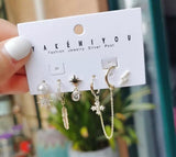 Buy Orb & Gravel S925 Dainty Gold Huggie Hoop Set in Pakistan