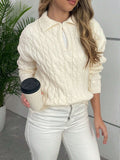 Buy SHEIN INAWLY Women's Solid Color Hooded Casual Long Sleeve Pullover Sweater in Pakistan