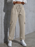 Buy SHEIN Knot Waist Flap Pocket Cargo Pants in Pakistan