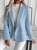 Buy SHEIN Lapel Neck Double Button Blazer in Pakistan