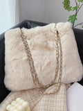 Buy SHEIN Lightweight Business Casual Fuzzy Shoulder Tote Bag in Pakistan