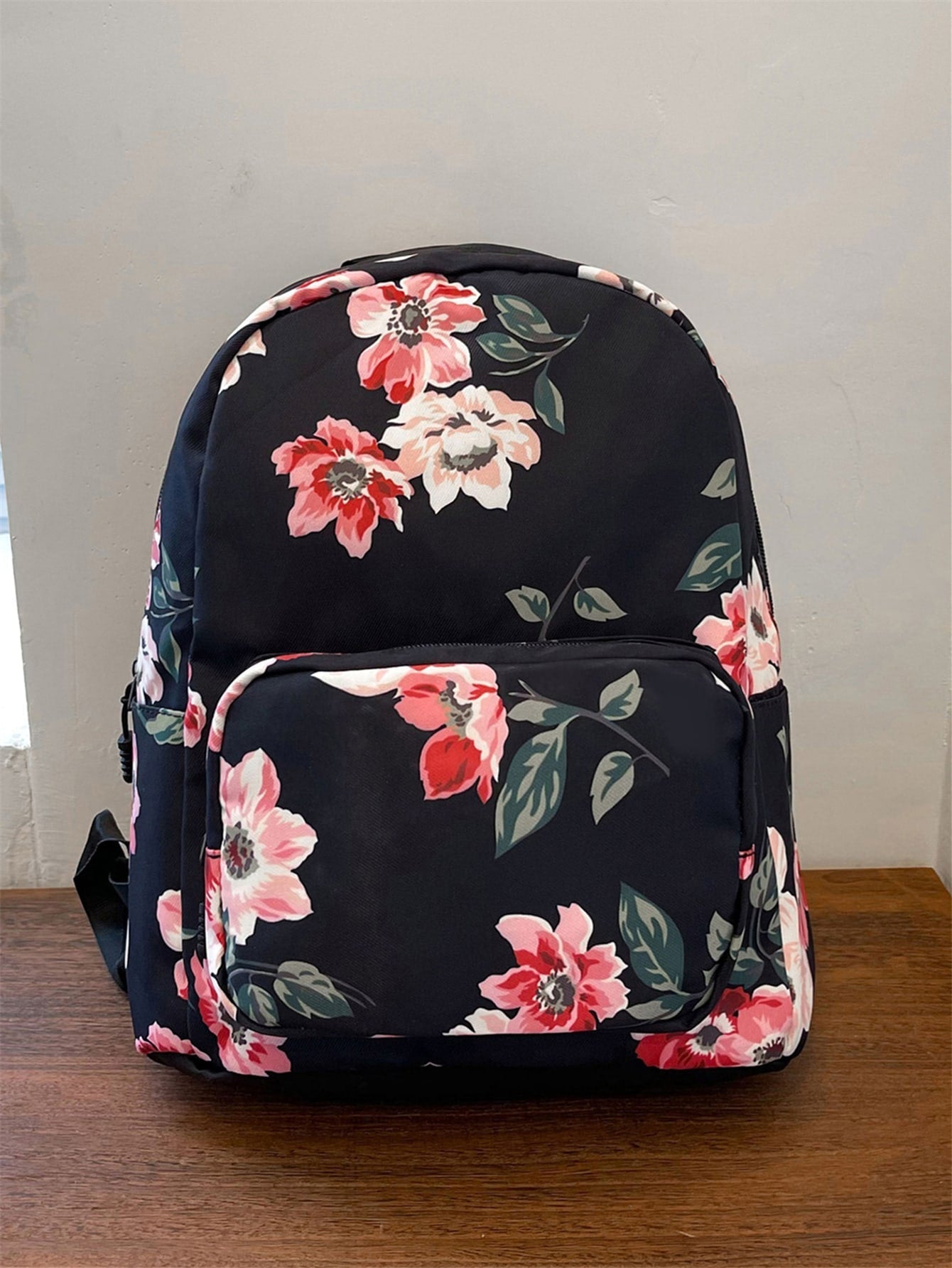 Buy SHEIN Lightweight Random Flower Graphic Classic Backpack School Bag in Pakistan