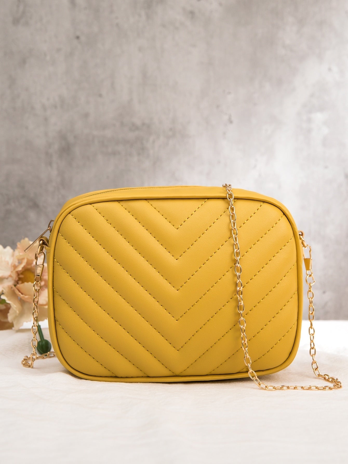 Buy SHEIN Mini Chevron Chain Crossbody Bag in Pakistan