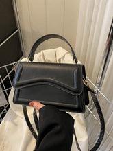 Buy SHEIN Mini Square Bag Solid Black Top Handle Flap Design in Pakistan