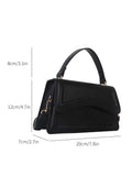 Buy SHEIN Mini Square Bag Solid Black Top Handle Flap Design in Pakistan