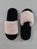 Buy SHEIN Minimalist Fuzzy Bedroom Slippers, Slip-on Pink Fashion Solid Color Women's Indoor Slippers in Pakistan