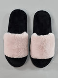 Buy SHEIN Minimalist Fuzzy Bedroom Slippers, Slip-on Pink Fashion Solid Color Women's Indoor Slippers in Pakistan