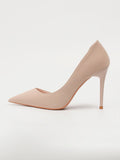 Buy SHEIN Minimalist Point Toe Stiletto Heeled Court Pumps, Apricot Color Elegant Solid Color High Heel Shoes in Pakistan