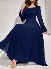 Buy SHEIN Modelyn Women's Solid Color Simple Daily Long Sleeve Dress Maxi Women Outfit Long Evening Dresses in Pakistan