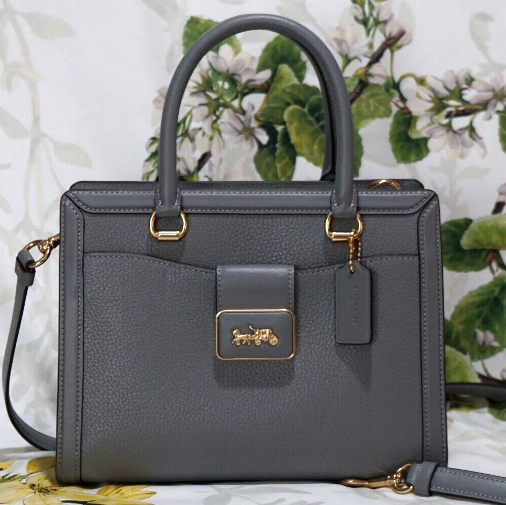 Buy Coach Grace Carryall Carriage Logo Satchel Granite Leather Bag Small - Vinee in Pakistan