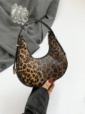 Buy SHEIN New Fashion Leopard Print Crescent Shoulder Bag, Street Style, Trendy, Stylish, Versatile Crossbody Bag For Women,Trendy Leopard Print Bag in Pakistan