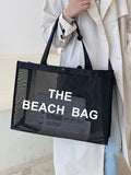 Buy SHEIN Nylon Material Alphabet Printed Beach Mesh Tote Bag With Beach Bag in Pakistan