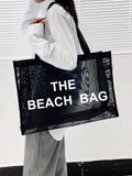 Buy SHEIN Nylon Material Alphabet Printed Beach Mesh Tote Bag With Beach Bag in Pakistan